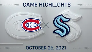 NHL Highlights | Canadiens vs. Kraken - Oct. 26, 2021