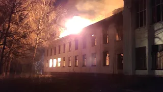 Дом офицеров в Спасске- Дальнем сгорел 5 ноября 2022г.