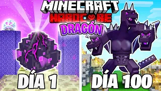 SOBREVIVÍ 100 DÍAS como un DRAGÓN ENDER en MINECRAFT HARDCORE!