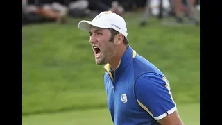 Jon Rahm Celebrates His Victory Over Tiger Woods | 2018 Ryder Cup