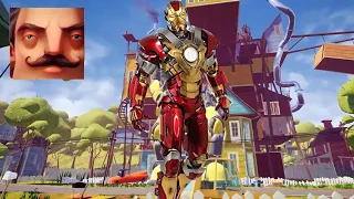 Hello Neighbor - My New Neighbor Iron Man Mark 17 Act 2 Random Gameplay Walkthrough