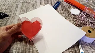 коробочка в виде сердца на день святого Валентина, из пластиковой бутылки