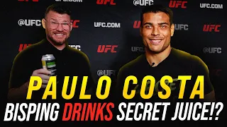Paulo Costa MAKES Bisping drink SECRET JUICE! (UFC 298 interview) | Whittaker vs Costa