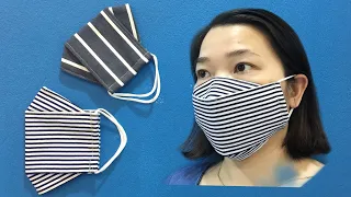 How to sew a 3D mask in 4 minutes/Cách may khẩu trang 3D trong 4 phút/Coser máscaras 3D en 4 minutos