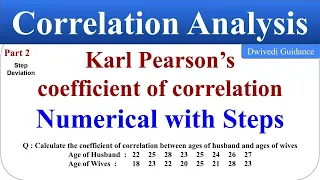 2|Correlation Analysis, Correlation Coefficient, Karl Pearson Coefficient of correlation, Statistics