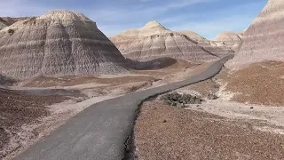 Blue Mesa Hike and Painted Desert Rim Trail at Petrified Forest National Park, Road Trip 2023