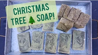 CHRISTMAS TREE SOAP🌲 All Natural Cold Process Bar Soap with Natural Botanicals and Essential Oils