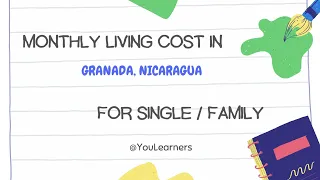 Living Expenses in Granada, Nicaragua    Monthly Living Cost for Single, Students and Family
