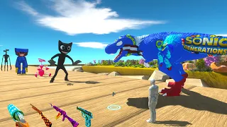 FPS AVATAR SONIC T-REX RESCUE MISSION DEATH RUN - Animal Revolt Battle Simulator