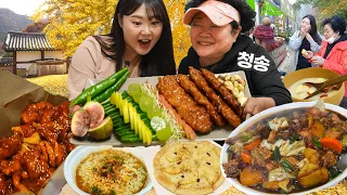 Autumn leaves trip with mother-in-law in her home town🍂yummy foods, beautiful sceneries | G-NI Vlog