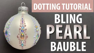 DIY Christmas Baubles Dotted Crystal Glass Ornaments