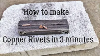 With this tool you can easily make copper rivets. Copper forged rivets in 3 minutes.