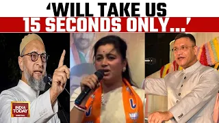 'Remove Police For 15 Seconds' Says BJP's Navneet Rana | Navneet Rana Vs Owaisi Brother Rages On