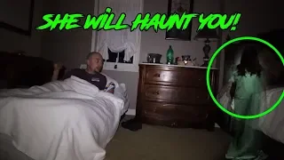 **TERRIFYING** OVERNIGHT IN HAUNTED BERNADETTE HOTEL ROOM!