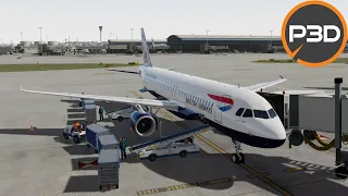 [P3Dv5] FULL FLIGHT | London Heathrow (EGLL) - Prague (LKPR) | British Airways FSL A320