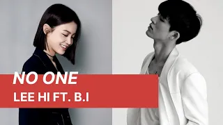 LEE HI - NO ONE (누구없소) ft. B.I of iKON (EASY LYRICS)