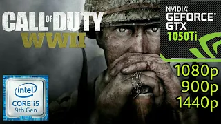 Call of Duty: WWII - GTX 1050Ti - i5 9400F - 1080p - 900p - 1440p -  Benchmark