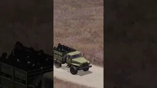 Russian Military The Ural-4320 Skill and Driving Test. simulation. #shorts #attack