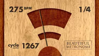275 BPM 1/4 Wood Metronome HD