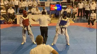 Osman Türker Köse (Ankara) Bilal Küskü (İstanbul) Ümitler Türkiye Taekwondo Şamp. 58 kg Y.Final 2021