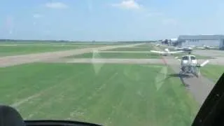 Schweizer 269C Helicopter takeoff from Lelystad Airport(EHLE)