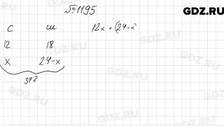 № 1195 - Математика 6 класс Мерзляк