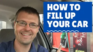 How to Fill Up Gas in a Car at a Gas Station in the United States - Daily English Words Lesson