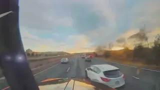 Dash cam shows truck in 7-car crash on I-70