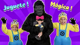 RESCATAMOS A UN MONKEY BABY BON BON EN EL BOSQUE | Las Leoncitas Kids