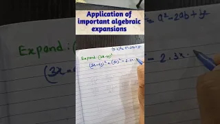 Application of algebraic expansion (a-b)^2. algebraicexpansions #youtubeshorts #trending #icseboard