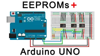 Подключение нескольких модулей EEPROM к Ардуино. Чтение и запись картинок в разные модули EEPROM