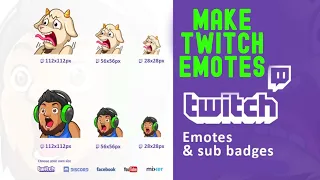 Create express custom twitch emotes, sub badges