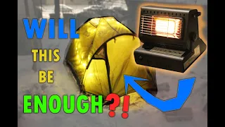Portable tent gas heater : practical test!