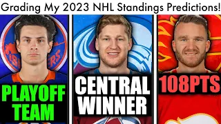 Grading My 2023 Pre-Season NHL Standings Predictions! (NHL Season/Playoff Predictions & News Today)