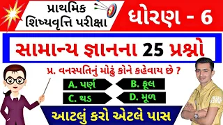 Primary Scholarship Exam | Pse Exam | પ્રાથમિક શિષ્યવૃત્તિ પરીક્ષા | ધોરણ 6 | સામાન્ય જ્ઞાન પ્રશ્નો