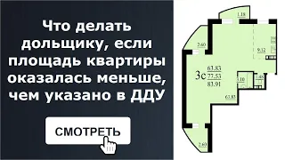 Что делать дольщику, если площадь квартиры оказалась меньше, чем указано в ДДУ?