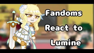 Fandoms React to Lumine [Part 1/6]