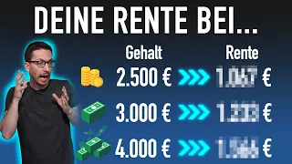 Diese RENTE bekommst DU bei 2500€/3000€/4000€ Gehalt 😳 (NEUE Zahlen 2024 Rente)