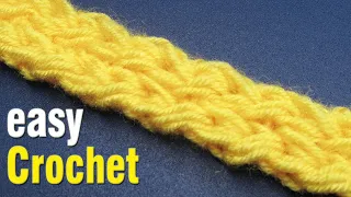 Crochet: How to Crochet a Simple Puff Stitch Cord for beginners. Free crochet cord pattern.