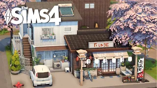 Hanamigawa Family Owned Restaurant 🍜 + Apartment 🌸 | Sims 4 Stop Motion | NO CC