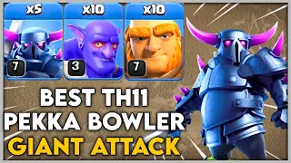 Best Th11 Pekka Bowler + Giant Attack Strategy | 2023