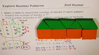 Explore Number Patters Grade 4 5 6 with Blocks