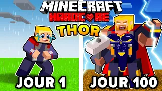 J'ai Survécu 100 JOURS en tant que THOR dans HARDCORE MINECRAFT!