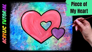 🧩EP 157- 'Piece of My Heart' Mother's Day special easy acrylic painting tutorial for beginners