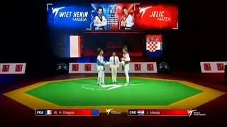 Moscow 2019 World taekwondo GP Final. SF M+80 TRAJKOVIC-IN