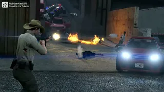 GTA 5 Sheriff and a State Trooper go scorched earth on Triads - Gauntlet Interceptor