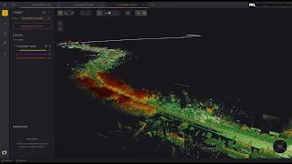 LiDAR point cloud: road infrastructure