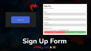 Форма регистрации HTML, CSS & JS || Sign up form using HTML CSS JS