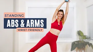 15-Minute Standing Abs and Arms Workout | Wrist-friendly | No Push-ups | No Planks