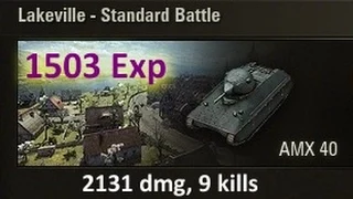 World of tanks AMX 40 - 1503 Exp, WN8 55795